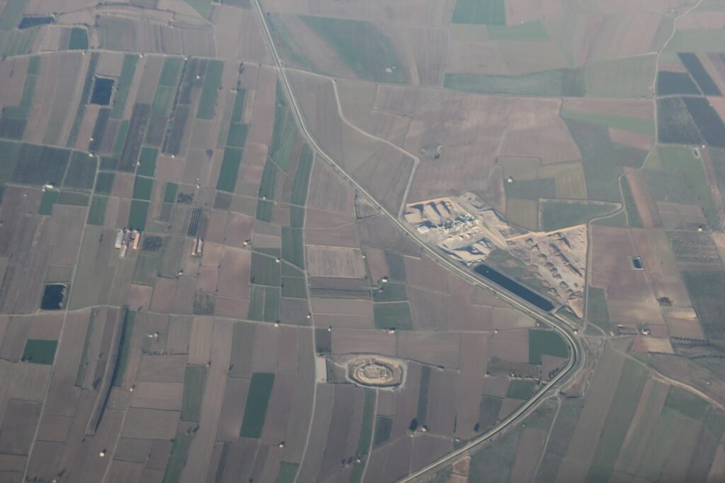 Vista aérea de la fortaleza dels Vilars d’Arbeca